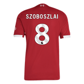 SZOBOSZLAI #8 Liverpool Home Match Jersey Player Version 2025/26