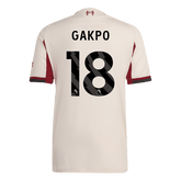 GAKPO #18 Liverpool Away Match Jersey Player Version 2025/26