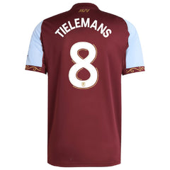TIELEMANS #8 Aston Villa Home Jersey 2025/26 - Cup Font