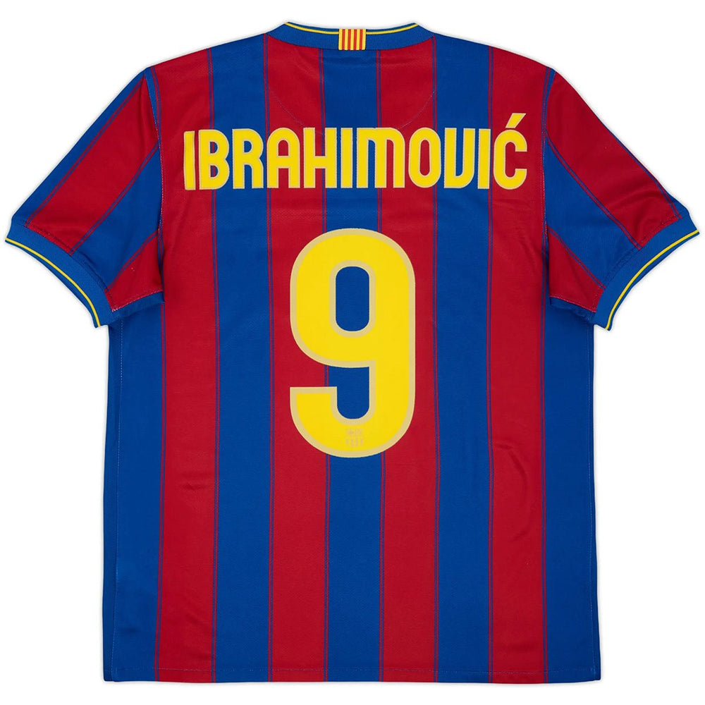 Ibrahimović #9 Retro Barcelona Home Jersey 2009/10