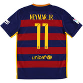 Neymar Jr #11 Retro Barcelona Home Jersey 2015/16