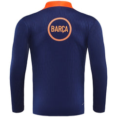 Kids Barcelona 1/4 Zipper Sweat Kit(Top+Pants) Navy&Orange 2025/26