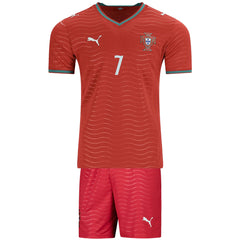 RONALDO #7 Kids Portugal Home Jersey Kit World Cup 2026