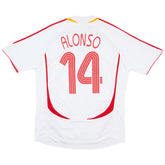 Alonso #14 Retro Spain Away Jersey World Cup 2006