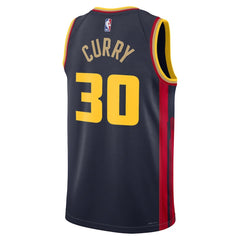 Unisex Golden State Warriors Stephen Curry #30 Navy Swingman Jersey - City Edition