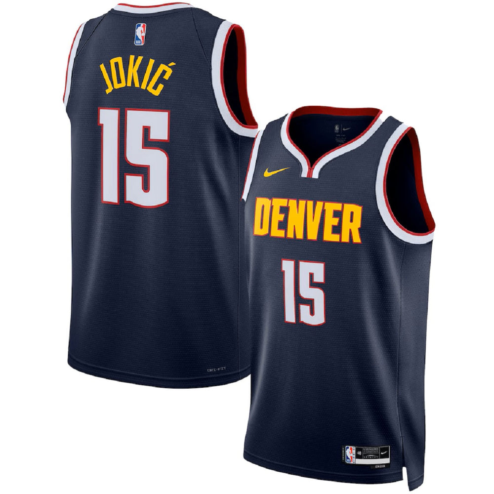Unisex Denver Nuggets Nikola Jokić #15 Navy Swingman Jersey - Icon Edition