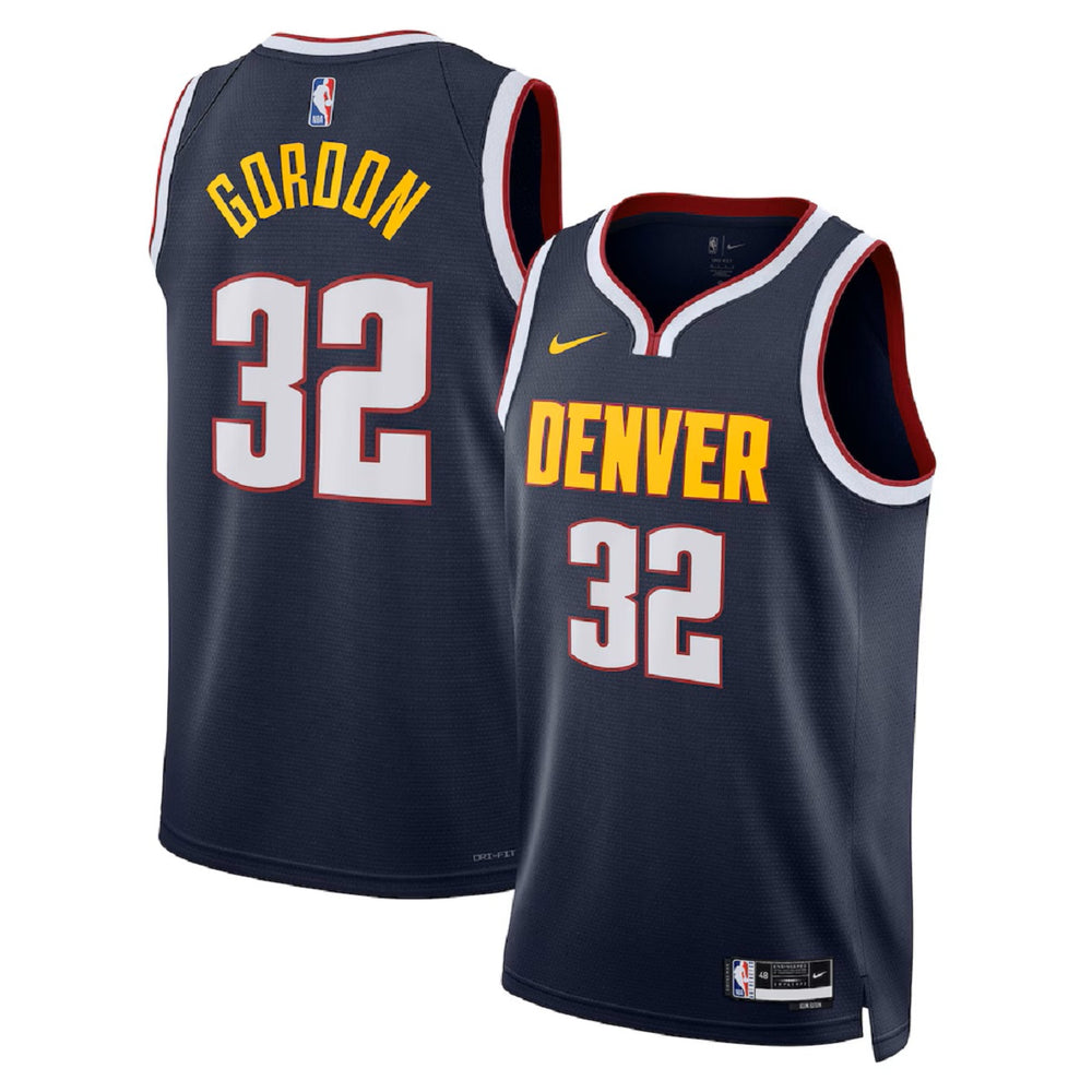 Unisex Denver Nuggets Aaron Gordon #32 Navy Swingman Jersey - Icon Edition