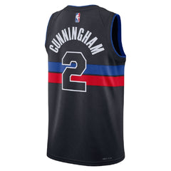 Unisex Detroit Pistons Cade Cunningham #2 Black Swingman Jersey - Statement Edition