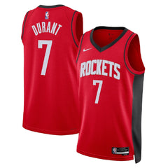 Unisex Houston Rockets Kevin Durant #7 Red Swingman Jersey - Icon Edition
