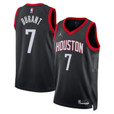 Unisex Houston Rockets Kevin Durant #7 Black Swingman Jersey - Statement Edition