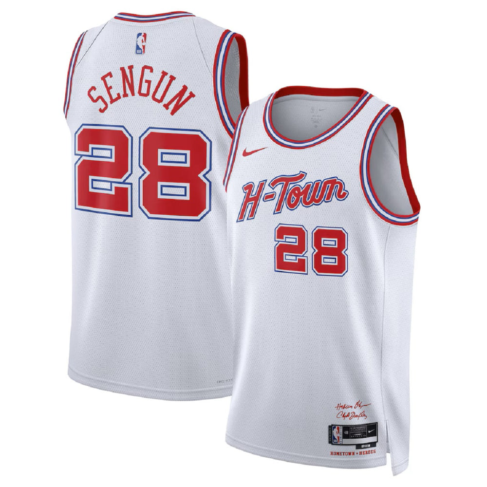 Unisex Houston Rockets Alperen Şengün #28 White Swingman Jersey 2025/26 - City Edition