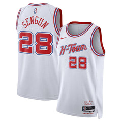 Unisex Houston Rockets Alperen Şengün #28 White Swingman Jersey 2025/26 - City Edition