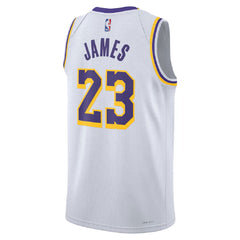 Unisex Los Angeles Lakers LeBron James #23 White Swingman Jersey - Association Edition