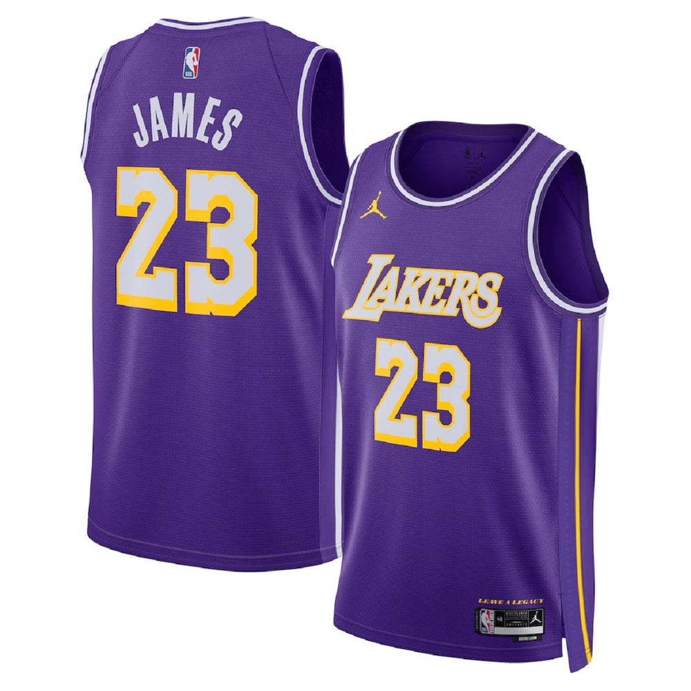 Unisex Los Angeles Lakers LeBron James #23 Purple Swingman Jersey - Statement Edition