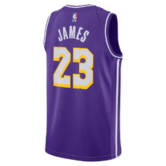 Unisex Los Angeles Lakers LeBron James #23 Purple Swingman Jersey - Statement Edition