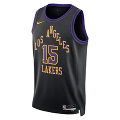 Unisex Los Angeles Lakers Austin Reaves #15 Black Swingman Jersey 2025/26 - City Edition