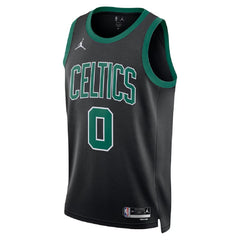 Unisex Boston Celtics Jayson Tatum #0 Black Swingman Jersey - Statement Edition