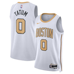 Unisex Boston Celtics Jayson Tatum #0 White Swingman Jersey 2025/26 - City Edition