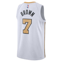Unisex Boston Celtics Jaylen Brown #7 White Swingman Jersey 2025/26 - City Edition