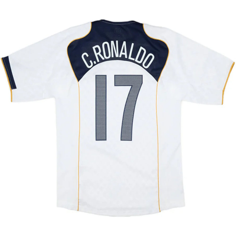 C.RONALDO #17 Retro Portugal Away Jersey Euro Cup 2004