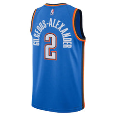 Unisex Oklahoma City Thunder Shai Gilgeous-Alexander #2 Blue Swingman Jersey - Icon Edition