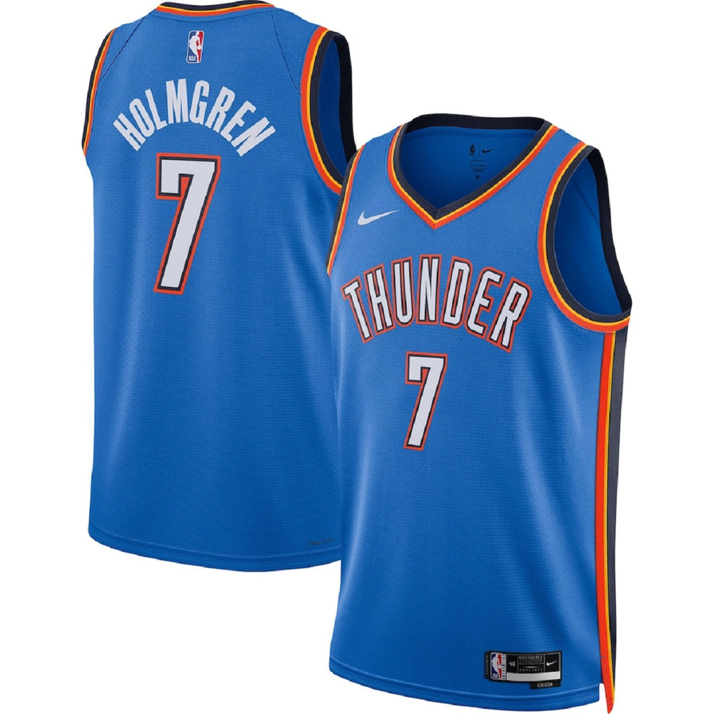 Unisex Oklahoma City Thunder Chet Holmgren #7 Blue Swingman Jersey - Icon Edition