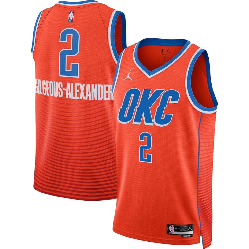 Unisex Oklahoma City Thunder Shai Gilgeous-Alexander #2 Red Swingman Jersey - Statement Edition