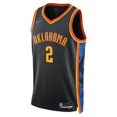 Unisex Oklahoma City Thunder Shai Gilgeous-Alexander #2 Black Swingman Jersey - City Edition