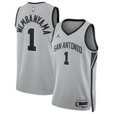 Unisex San Antonio Spurs Victor Wembanyama #1 Silver Swingman Jersey - Statement Edition