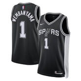 Unisex San Antonio Spurs Victor Wembanyama #1 Black Swingman Jersey - Icon Edition