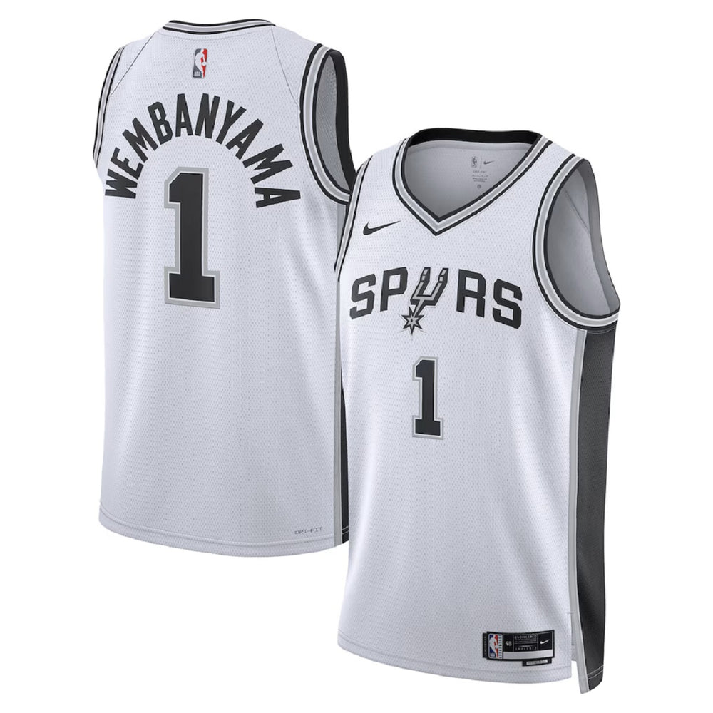 Unisex San Antonio Spurs Victor Wembanyama #1 White Swingman Jersey - Association Edition