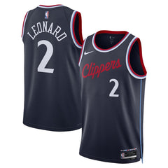 Unisex Los Angeles Clippers Kawhi Leonard #2 Navy Swingman Jersey - Icon Edition