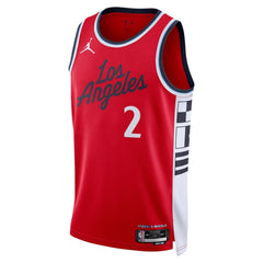 Unisex LA Clippers Kawhi Leonard #2 Jordan Brand Red Swingman Jersey - Statement Edition