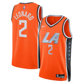 Unisex Los Angeles Clippers Kawhi Leonard #2 Orange Swingman Jersey 2025/26 - City Edition