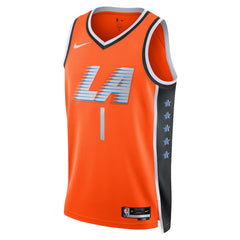 Unisex Los Angeles Clippers James Harden #1 Orange Swingman Jersey 2025/26 - City Edition