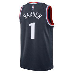 Unisex Los Angeles Clippers James Harden #1 Navy Swingman Jersey - Icon Edition