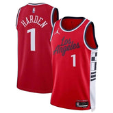 Unisex Los Angeles Clippers James Harden #1 Red Swingman Jersey - Statement Edition