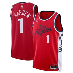Unisex Los Angeles Clippers James Harden #1 Red Swingman Jersey - Statement Edition