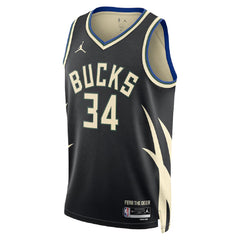 Unisex Milwaukee Bucks Giannis Antetokounmpo #34 Black Swingman Jersey - Statement Edition