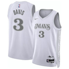Unisex Dallas Mavericks Anthony Davis #3 White Swingman Jersey - City Edition
