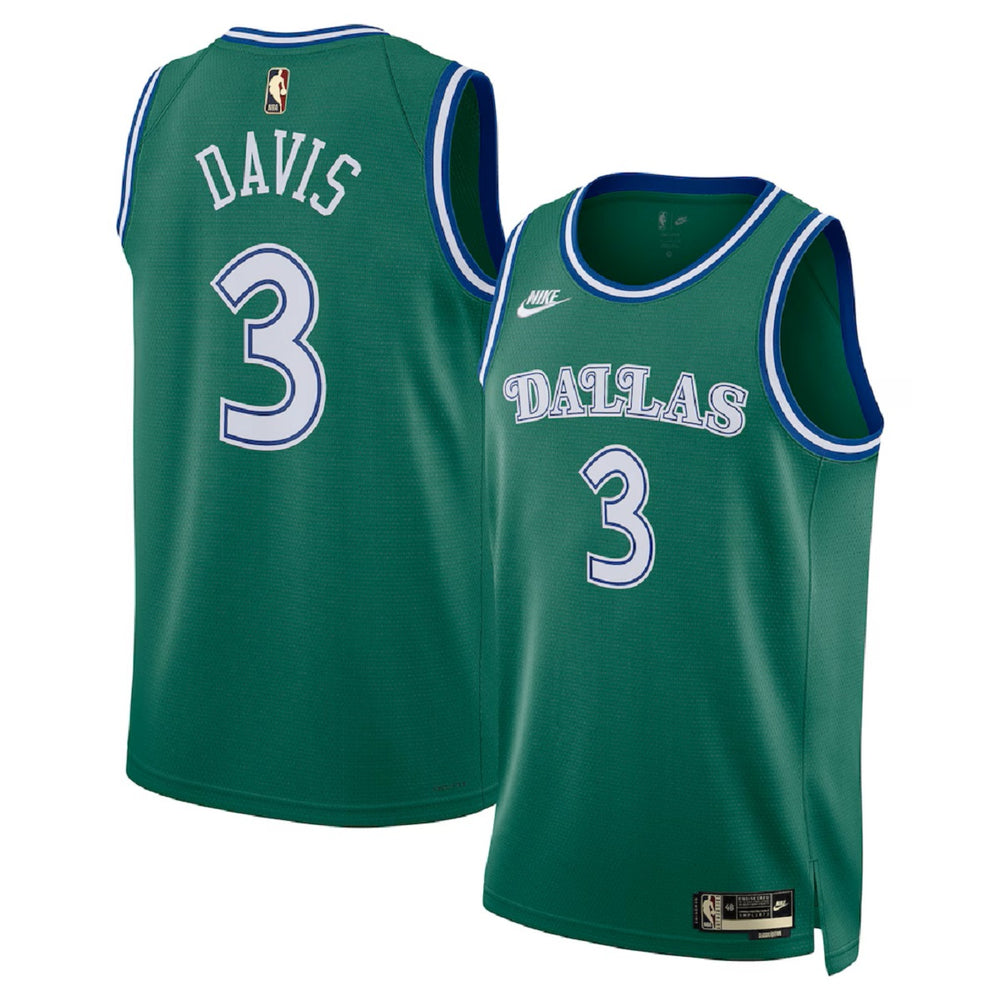 Unisex Dallas Mavericks Anthony Davis #3 Green Swingman Jersey - Classic Edition