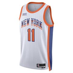 Unisex New York Knicks Jalen Brunson #11 White Swingman Jersey - City Edition