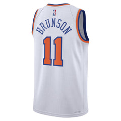 Unisex New York Knicks Jalen Brunson #11 White Swingman Jersey - Association Edition