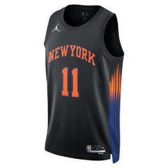 Unisex New York Knicks Jalen Brunson #11 Black Swingman Jersey - Statement Edition
