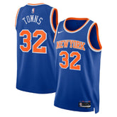 Unisex New York Knicks Karl-Anthony Towns #32 Blue Swingman Jersey - Icon Edition