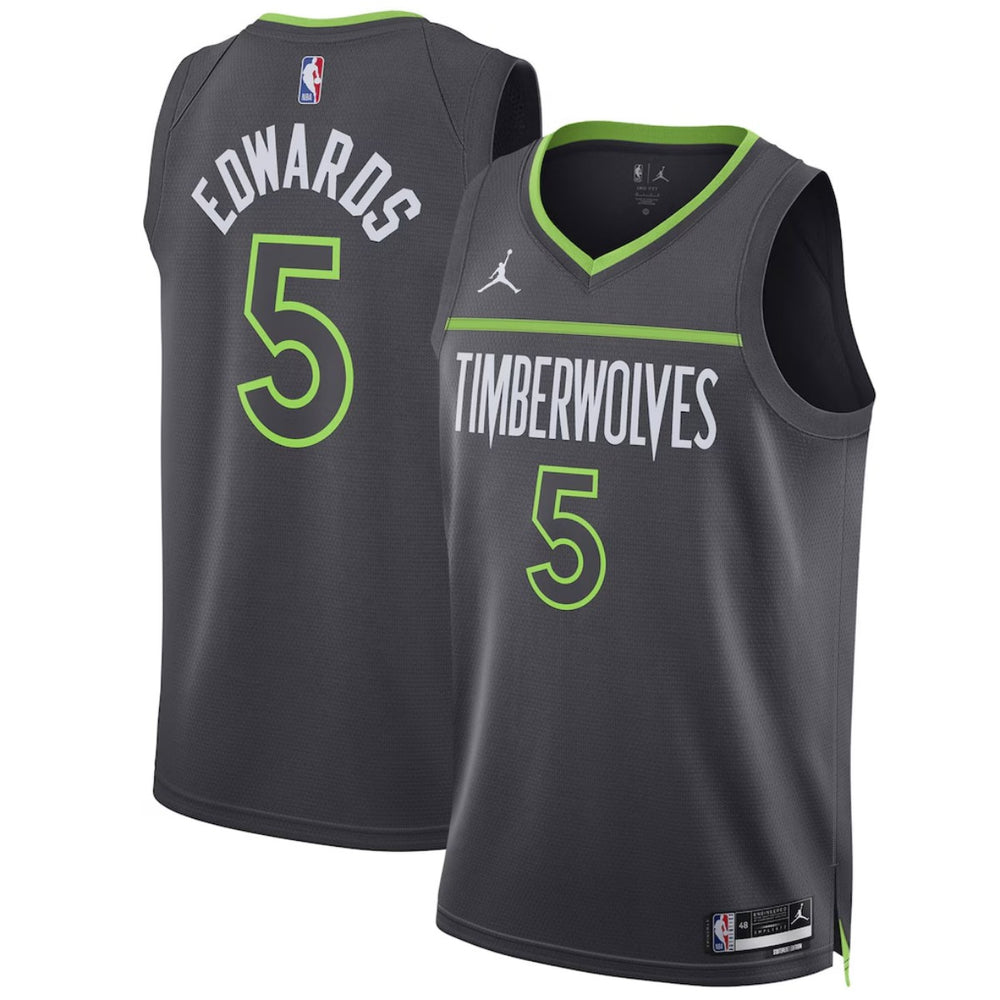 Unisex Minnesota Timberwolves Anthony Edwards #5 Navy Swingman Jersey - Icon Edition