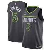 Unisex Minnesota Timberwolves Anthony Edwards #5 Navy Swingman Jersey - Icon Edition