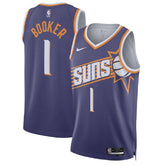 Unisex Phoenix Suns Devin Booker #1 Purple Swingman Jersey 2025/ - Icon Edition