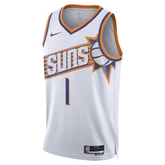 Unisex Phoenix Suns Devin Booker #1 White Swingman Jersey - Association Edition