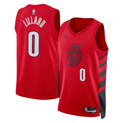 Unisex Portland Trail Blazers Damian Lillard #0 Red Swingman Jersey - Statement Edition